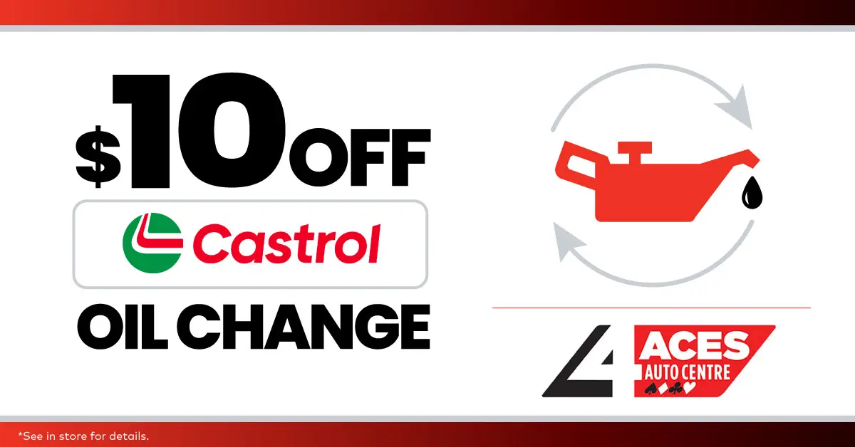 4 Aces Auto Centre $10 off Castrol oil change promotion